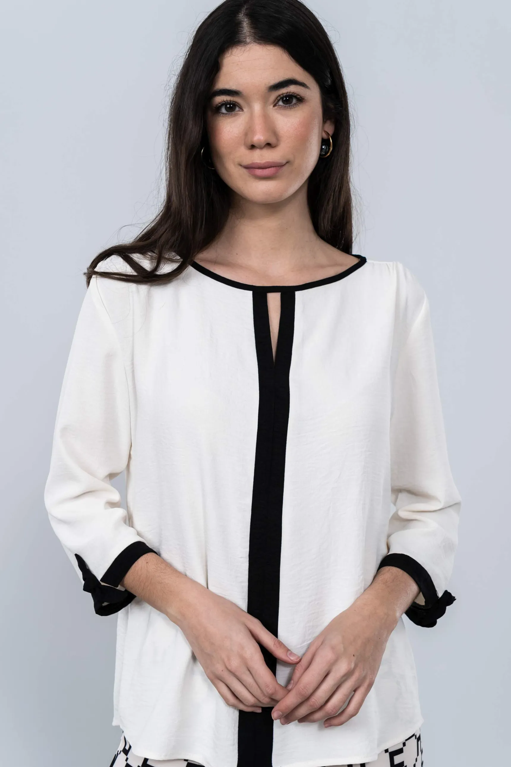 Precchio Blusas Y Camisas<BLUSA CENEFA CONTRASTE CRUDO