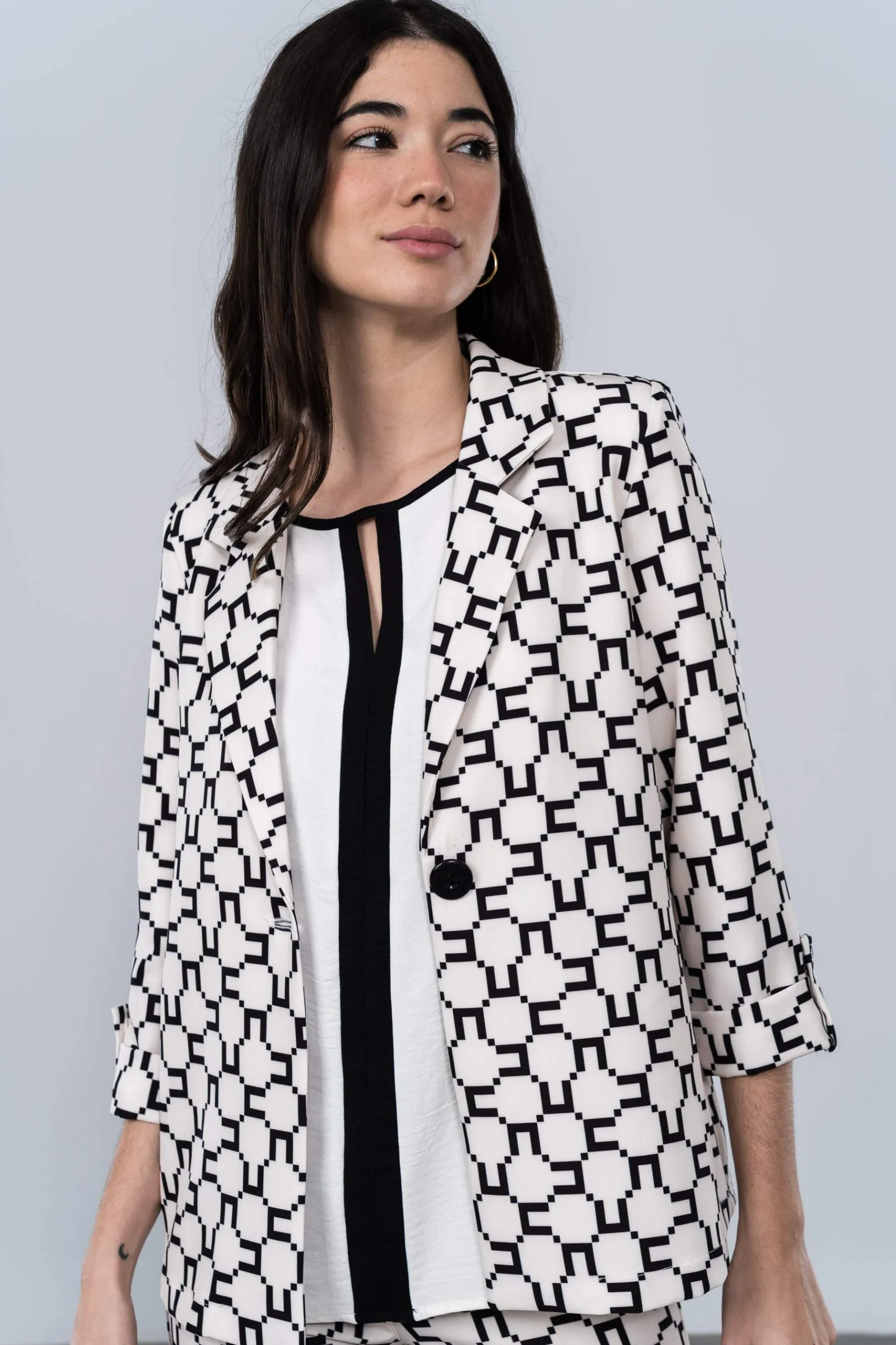 blusa_cenefa_contraste_cr_4.webp Precchio Blusas Y Camisas<BLUSA CENEFA CONTRASTE CRUDO