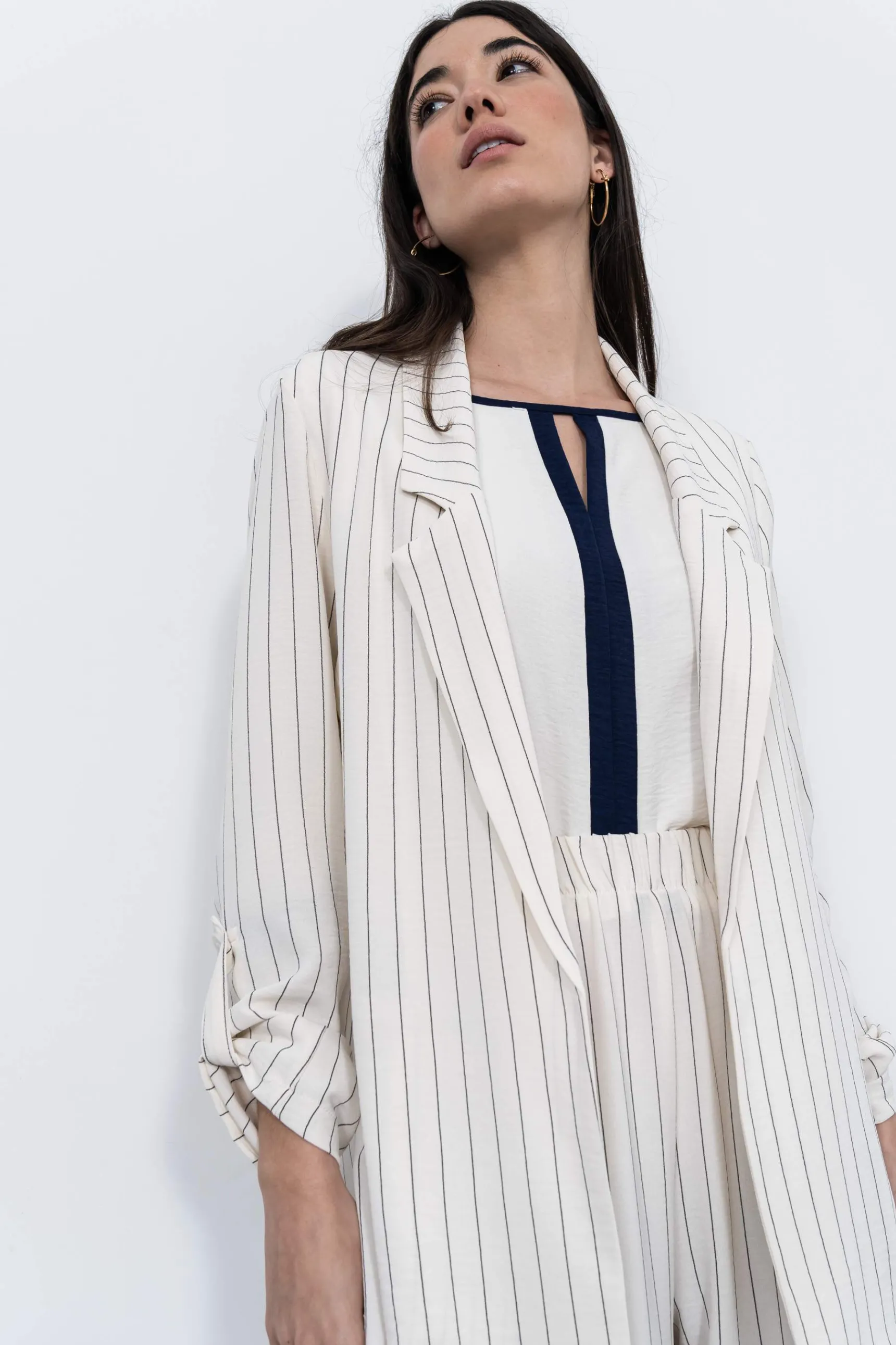blusa_cenefa_contraste_ma_4.webp Precchio Blusas Y Camisas<BLUSA CENEFA CONTRASTE MARINO