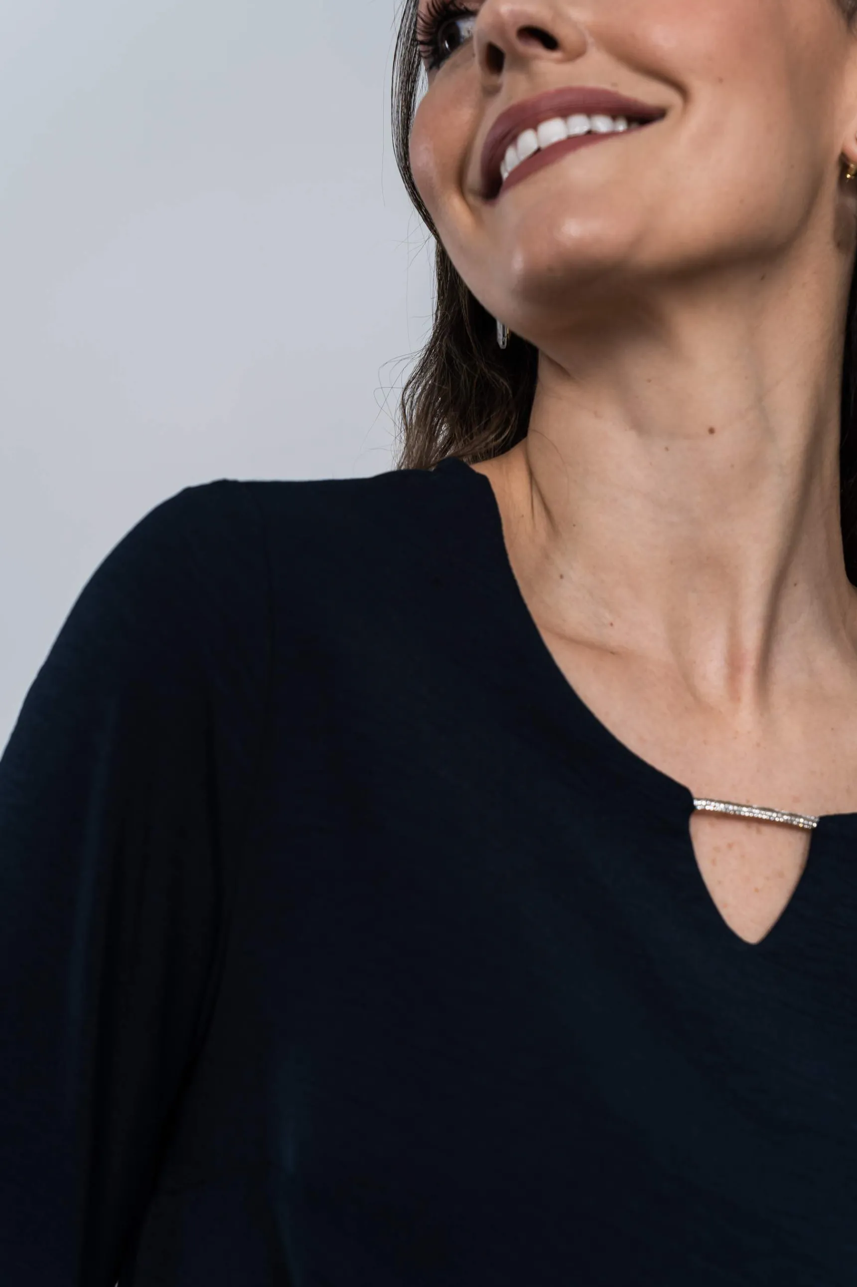 Precchio Blusas Y Camisas<BLUSA DETALLE BRILLO MARINO