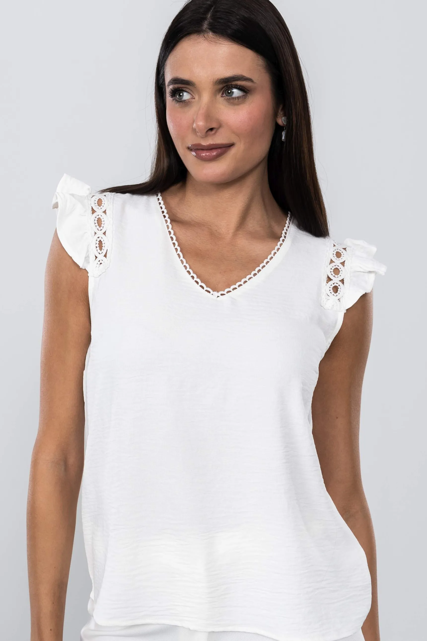 Precchio Blusas Y Camisas<BLUSA ENCAJE HOMBRO