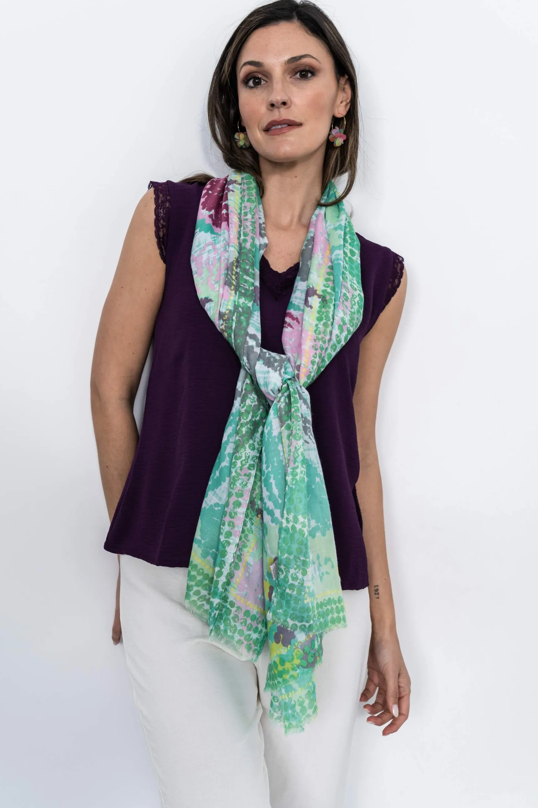 blusa_encaje_manga_sisa_m_7.webp Precchio Blusas Y Camisas<BLUSA ENCAJE MANGA SISA MORADO