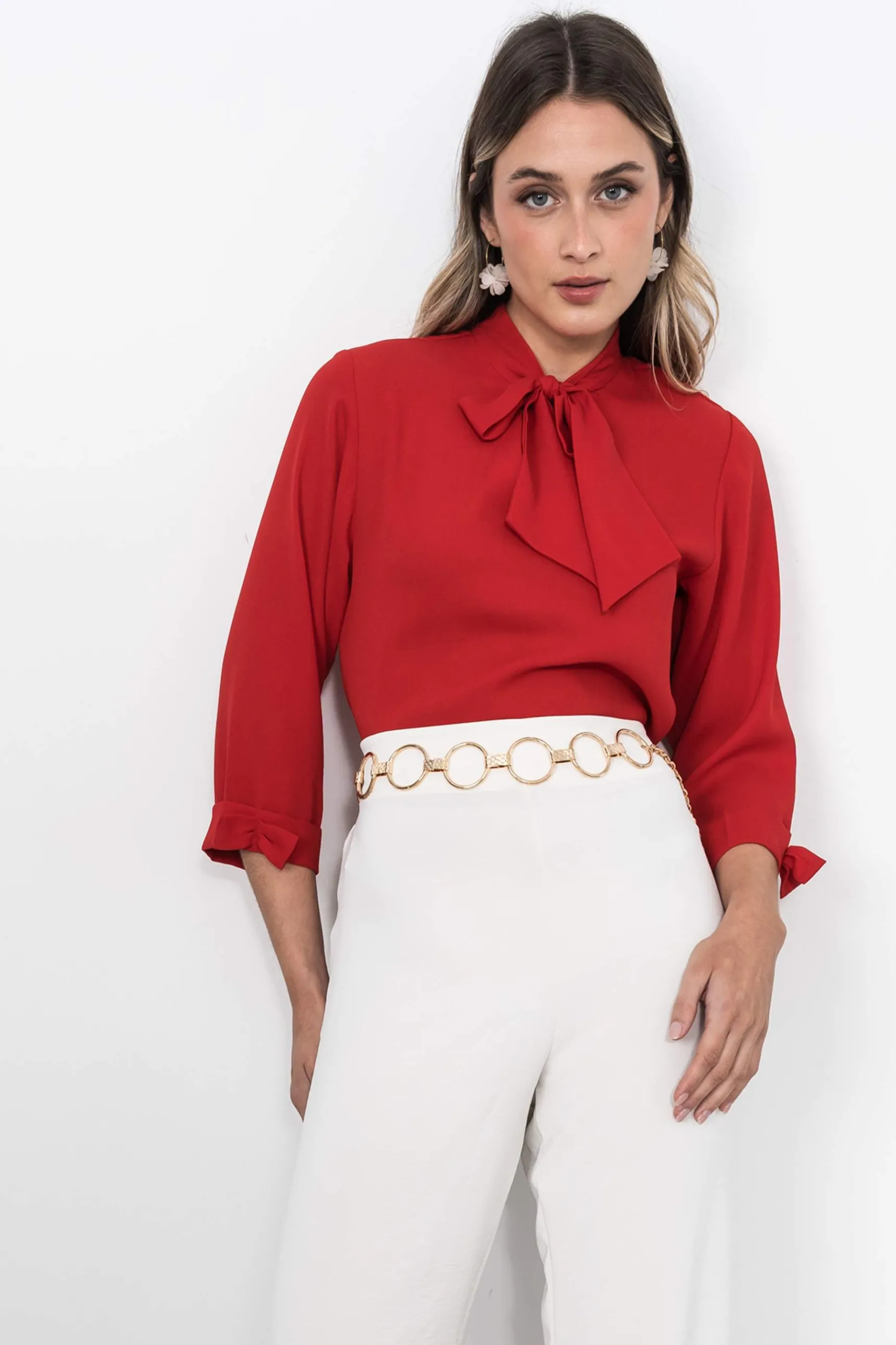 blusa_lazadas_rojo_5.webp Precchio Blusas Y Camisas<BLUSA LAZADAS ROJO