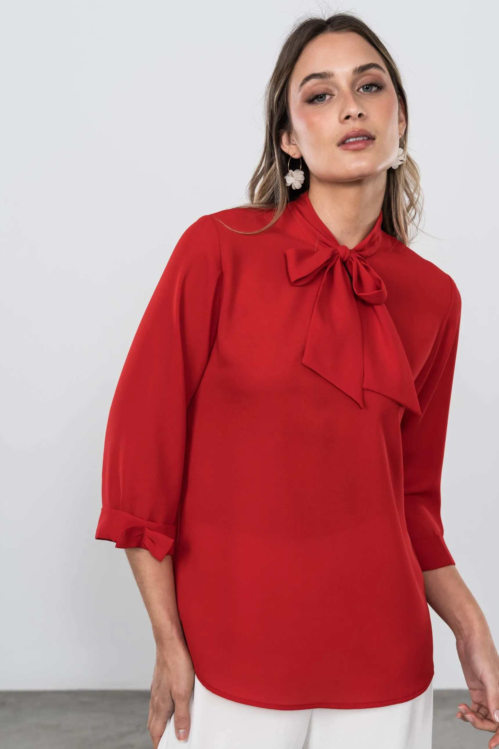 blusa_lazadas_rojo_6.webp Precchio Blusas Y Camisas<BLUSA LAZADAS ROJO