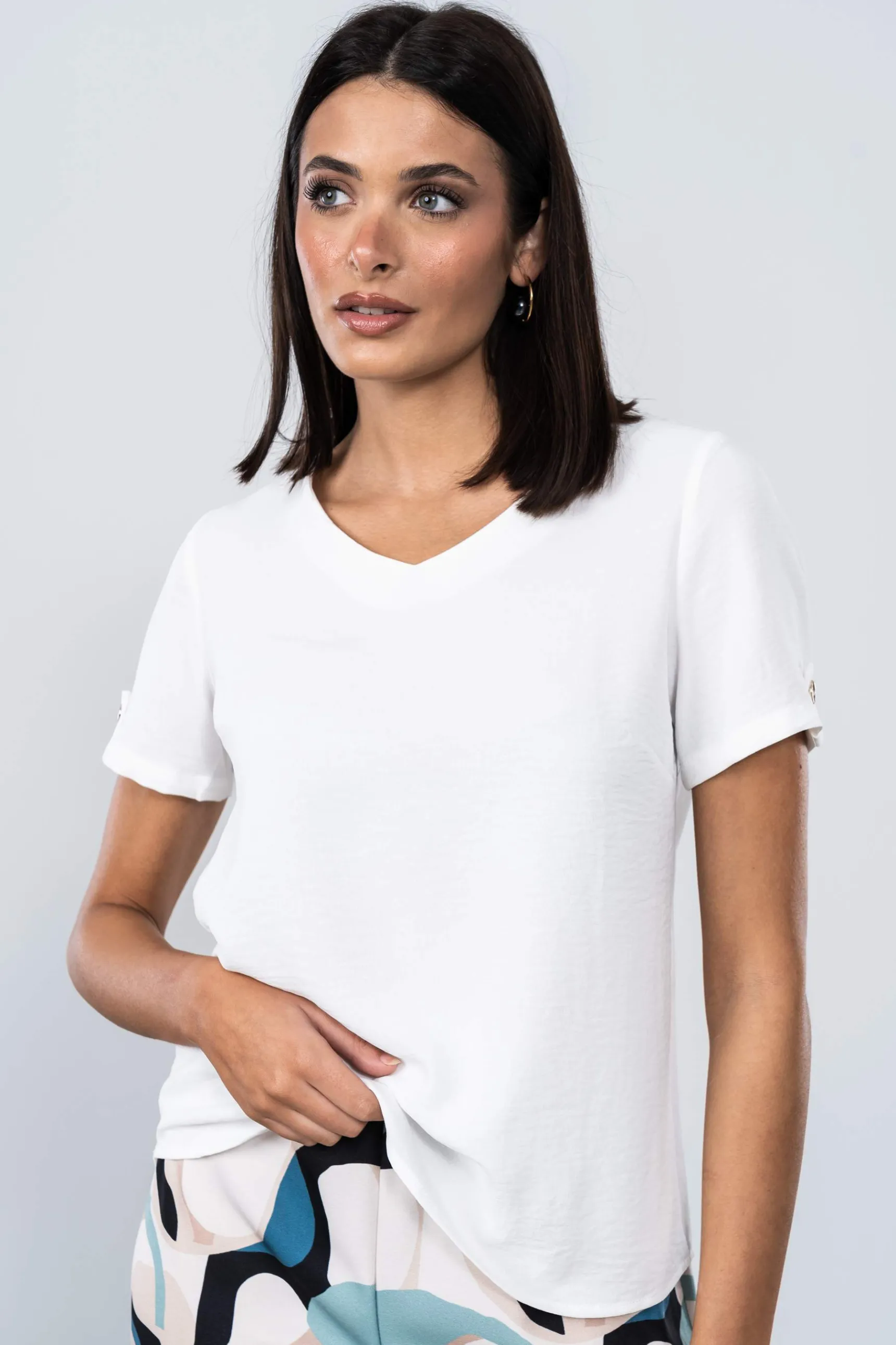 blusa_trabilla_manga_cort_4-1.webp Precchio Blusas Y Camisas<BLUSA TRABILLA MANGA CORTA CRUDO