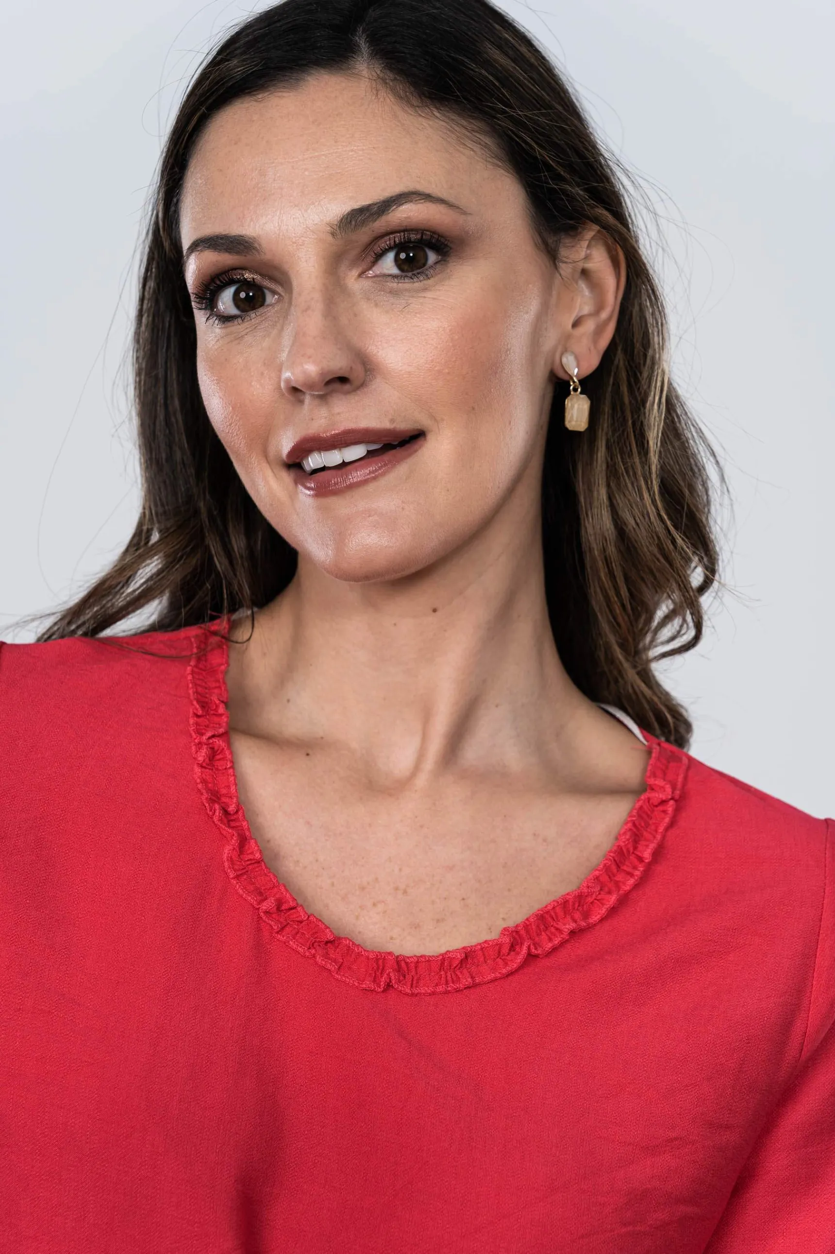 Precchio Blusas Y Camisas<BLUSA VOLANTITO DECORATIVO FRESA