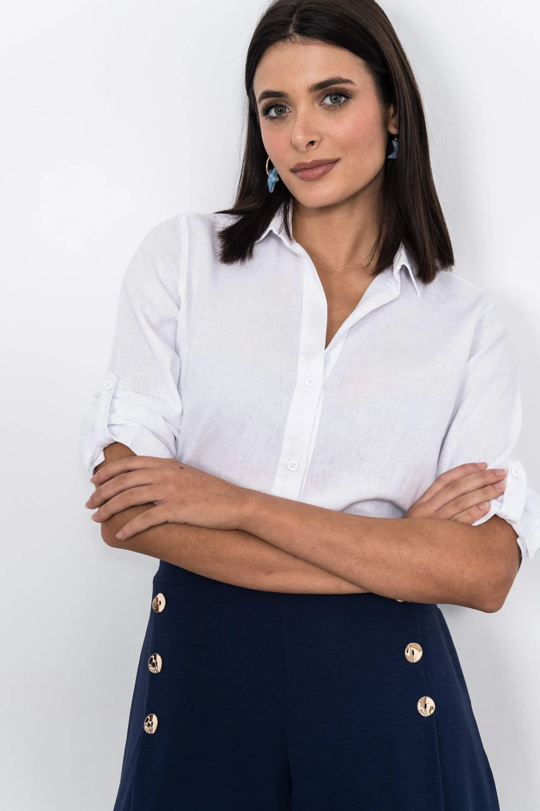 camisa_efecto_lino_blanco_4.webp Precchio Blusas Y Camisas<CAMISA EFECTO LINO BLANCO