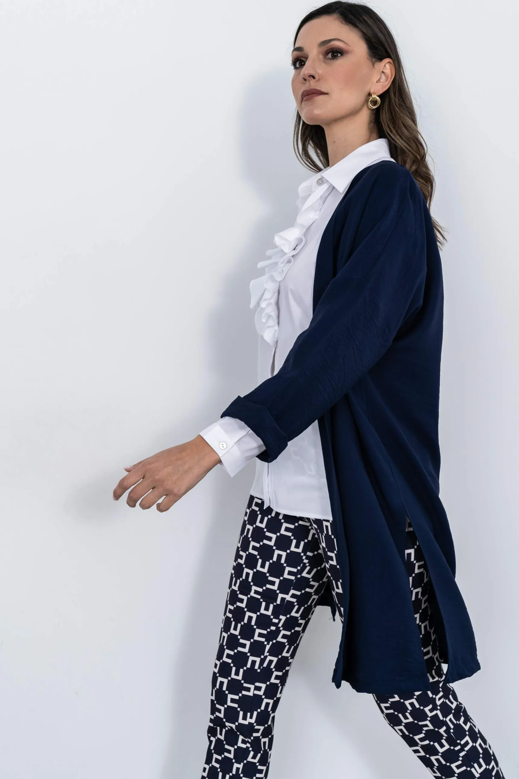 camisa_volante_pechera_7.webp Precchio Blusas Y Camisas<CAMISA VOLANTE PECHERA