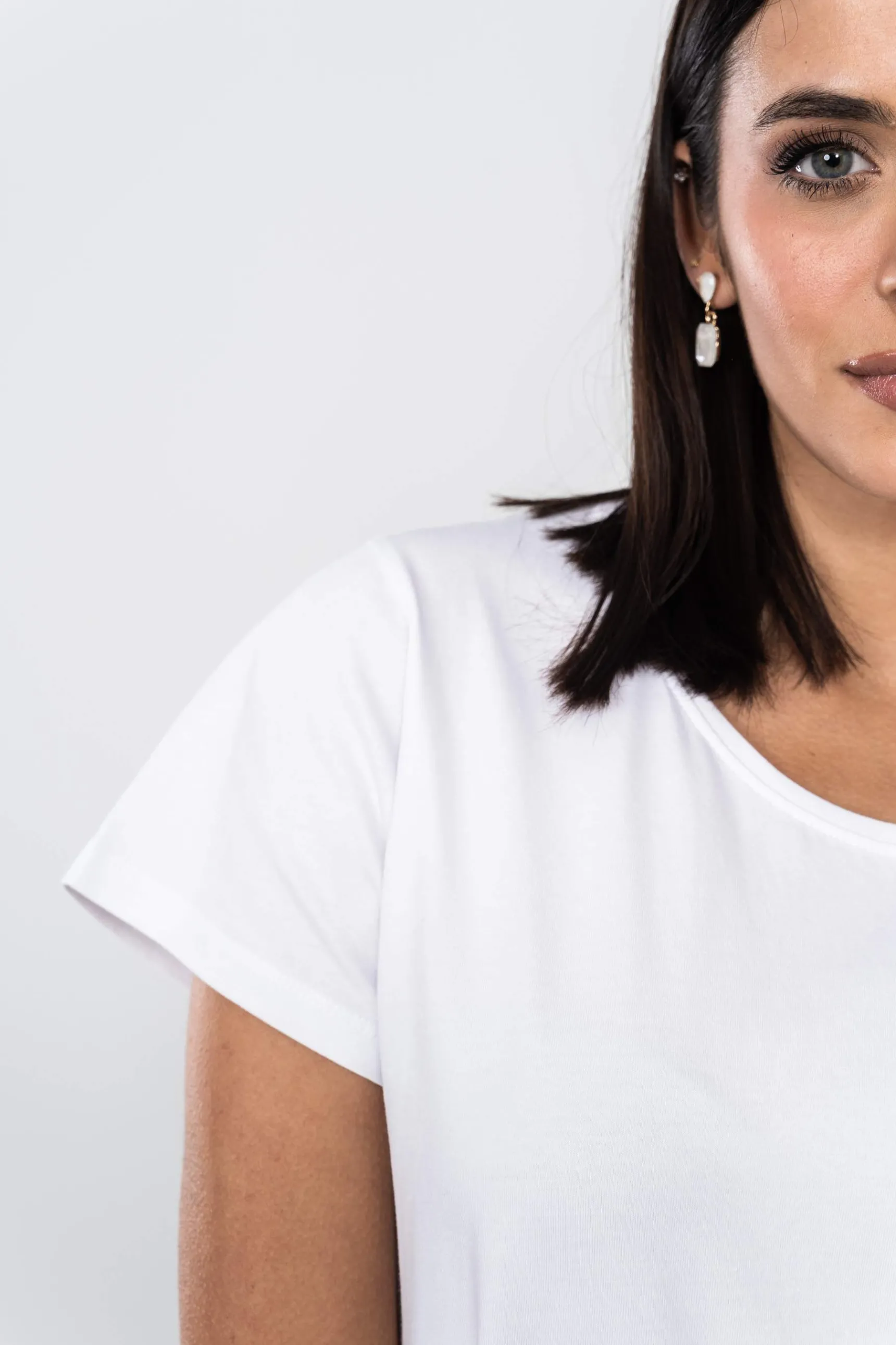 Precchio Camisetas<CAMISETA BÁSICA MANGA CORTA BLANCA