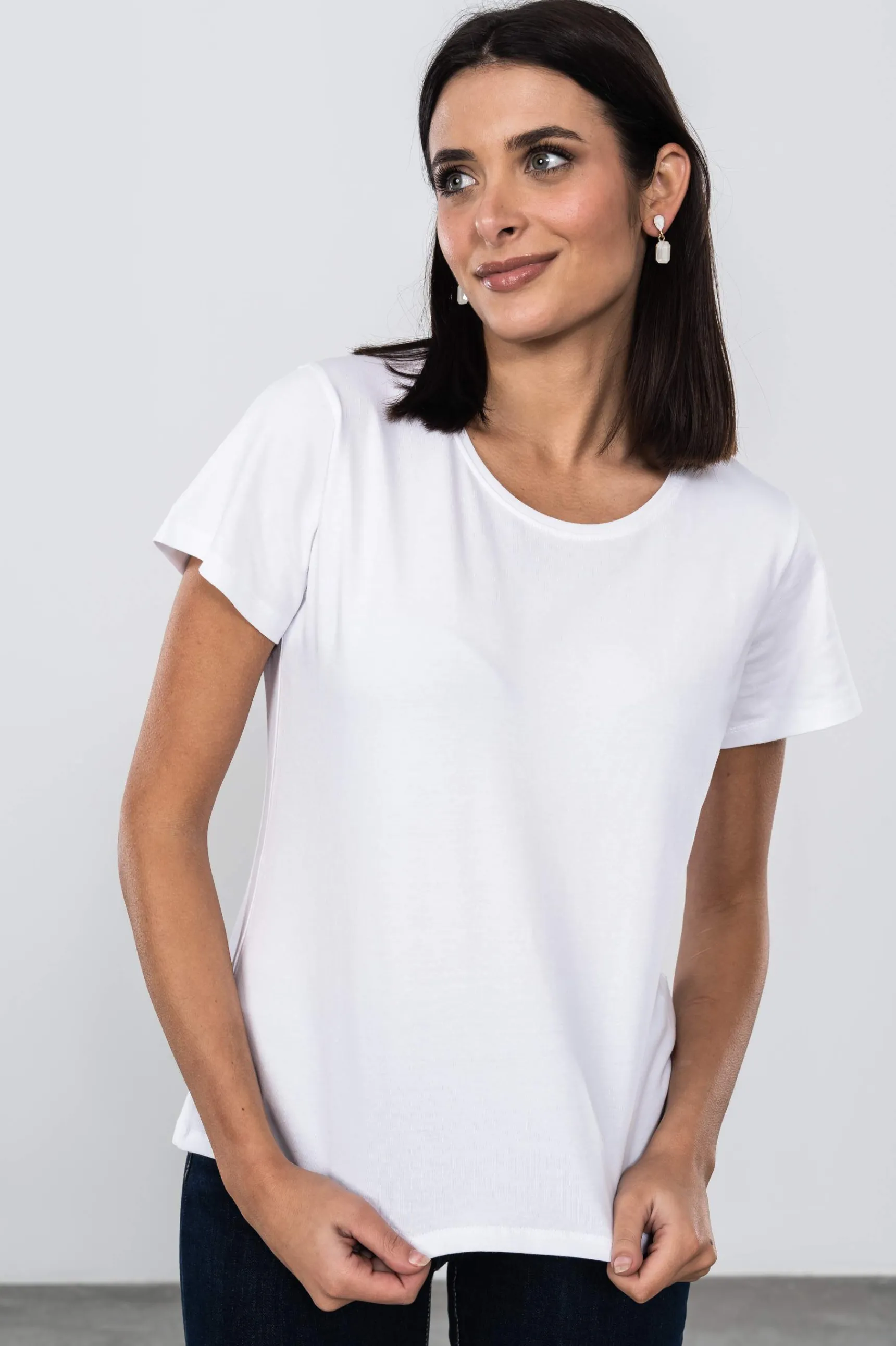 camiseta_bsica_manga_cort_4.webp Precchio Camisetas<CAMISETA BÁSICA MANGA CORTA BLANCA