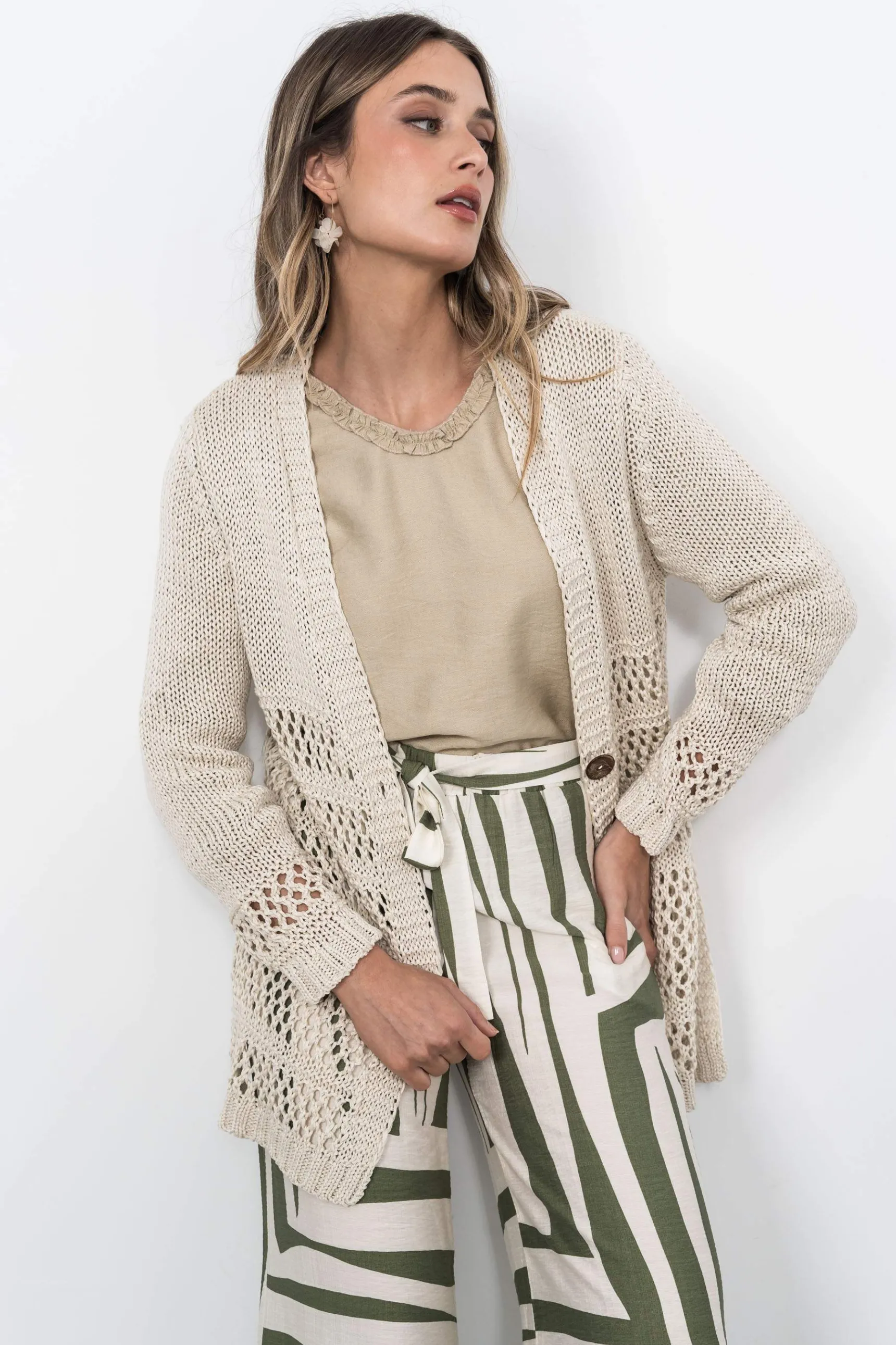 Precchio Jerseys Y Cardigans<CHAQUETA PUNTO ABIERTO ARENA
