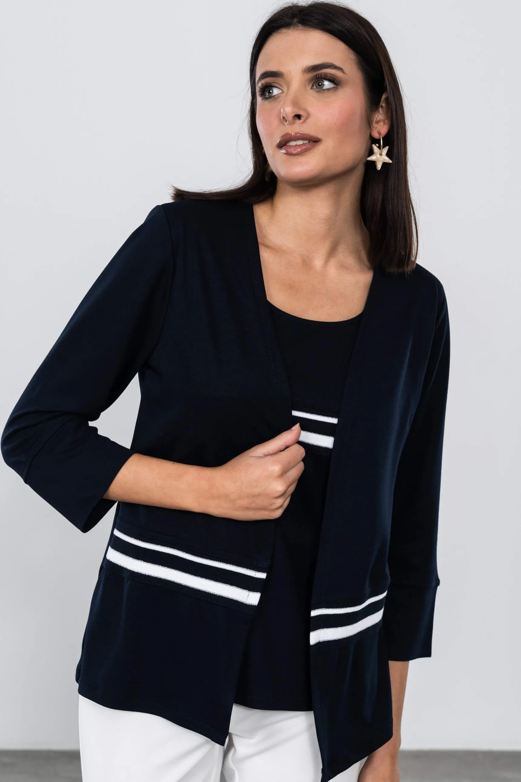 Precchio Camisetas<CONJUNTO SIMULADO TIRA LUREX
