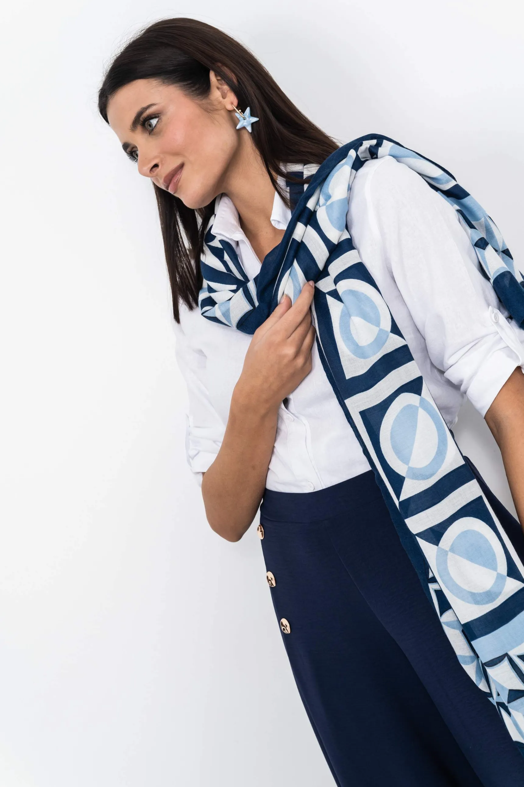 Precchio Foulards Y Estolas<FOULARD CUADROS COMBINADOS