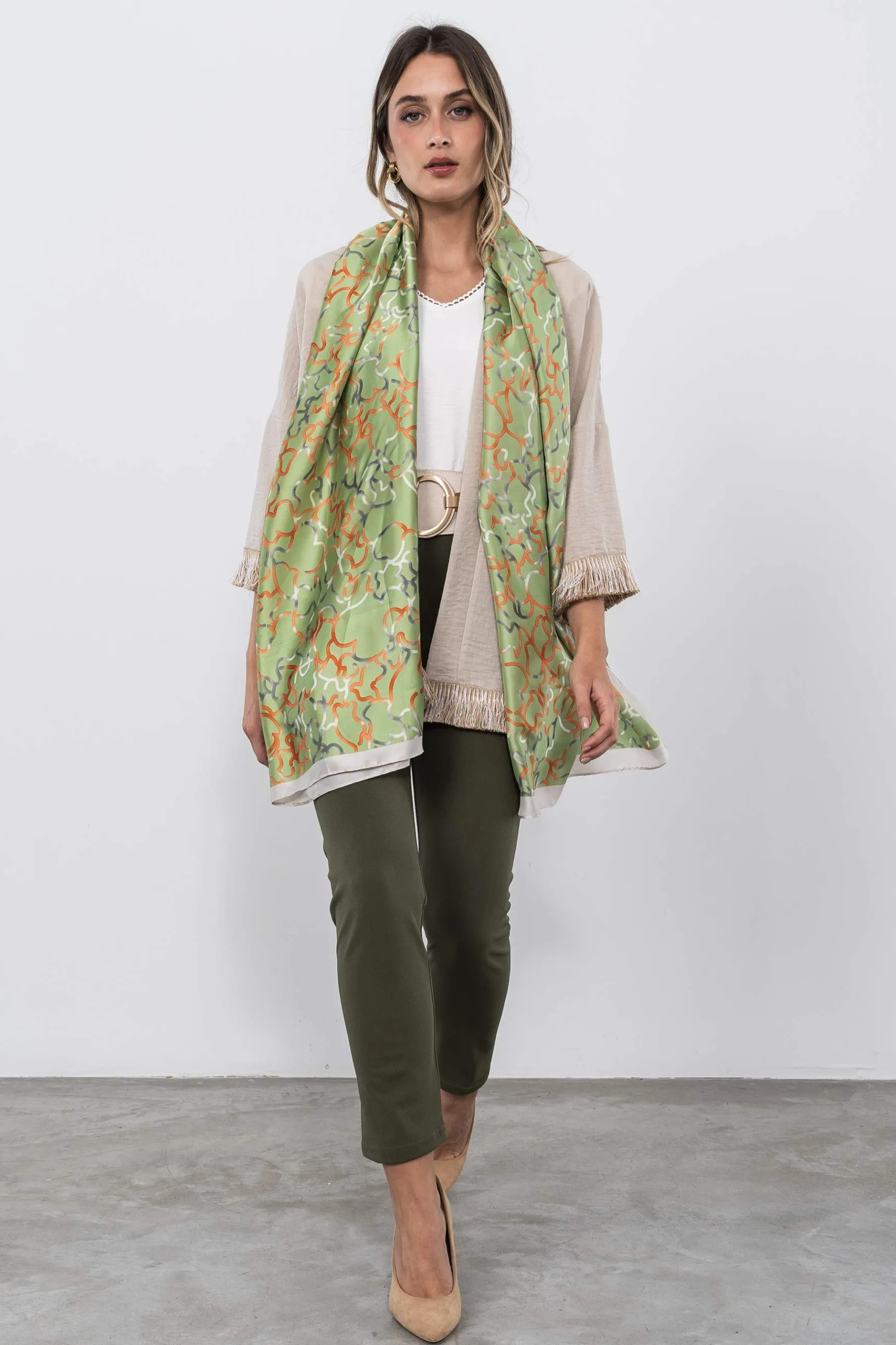 Precchio Foulards Y Estolas<FOULARD EFECTO SEDA TRAZOS