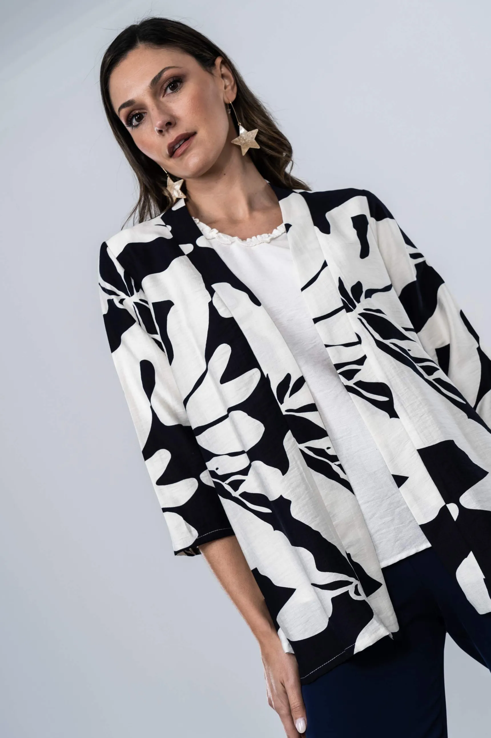 Precchio Chaquetas<KIMONO FLOR GRANDE