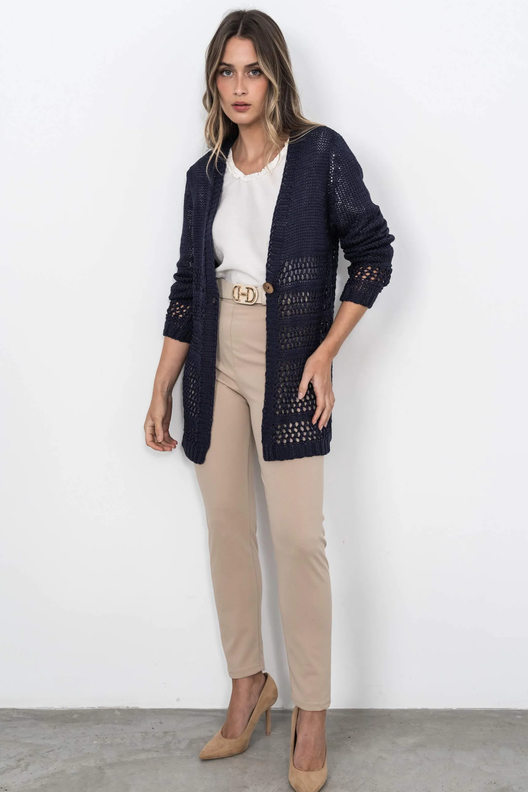 Precchio Pantalones<LEGGIN 5 BOLSILLOS BEIGE