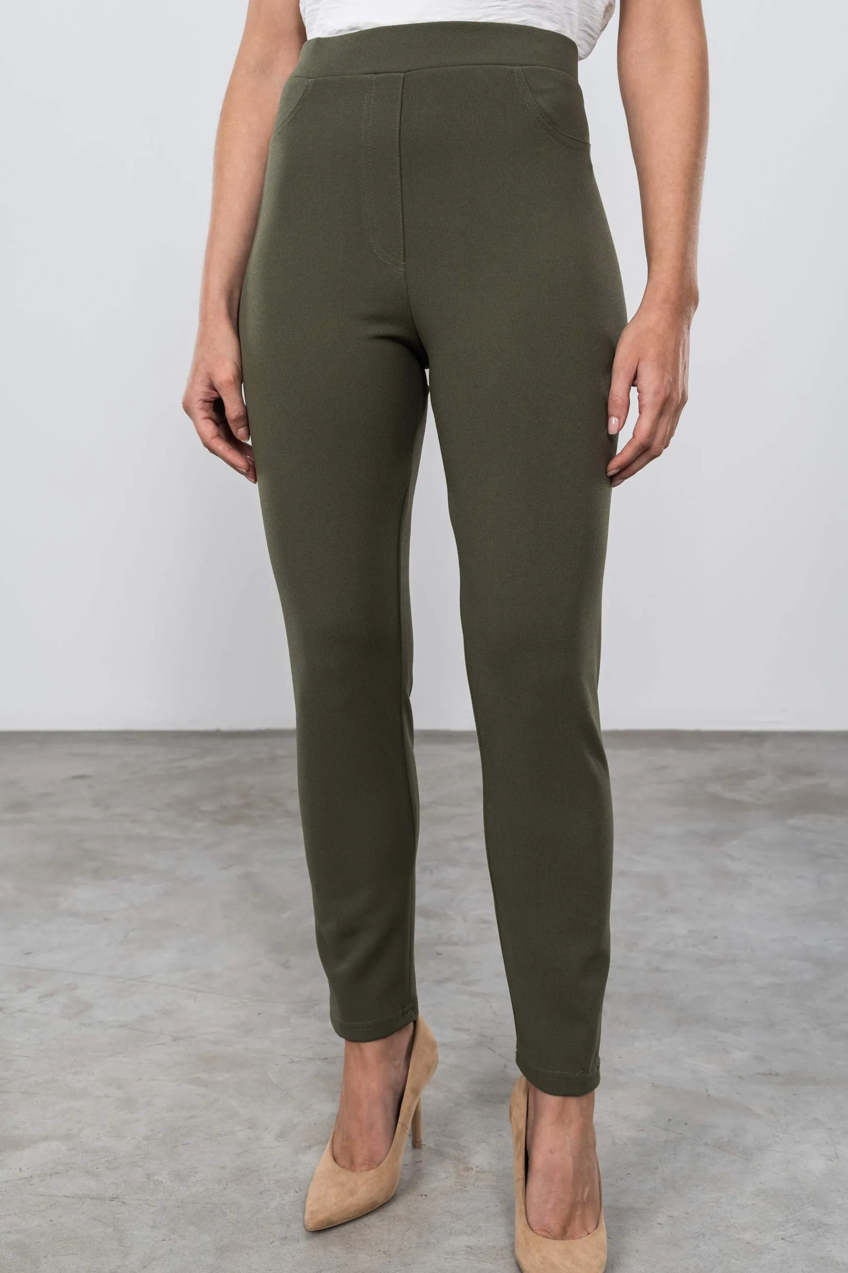 Precchio Pantalones<LEGGIN 5 BOLSILLOS KAKI