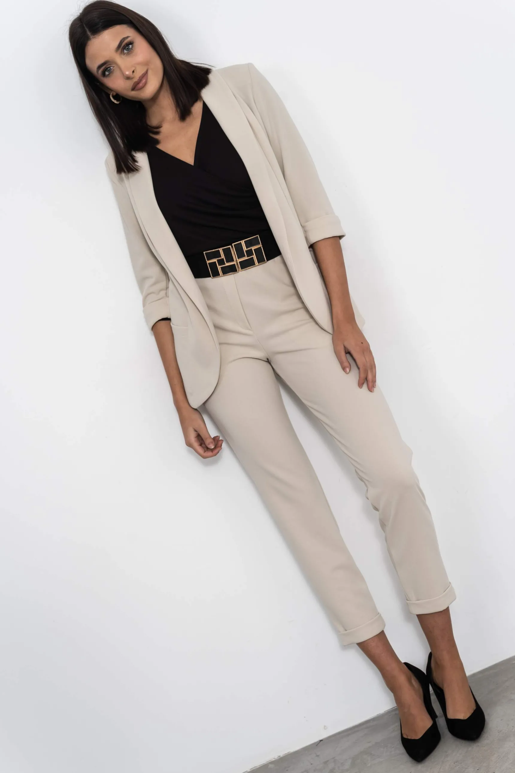 Precchio Pantalones<PANTALÓN GOMA BOLSILLOS ARENA