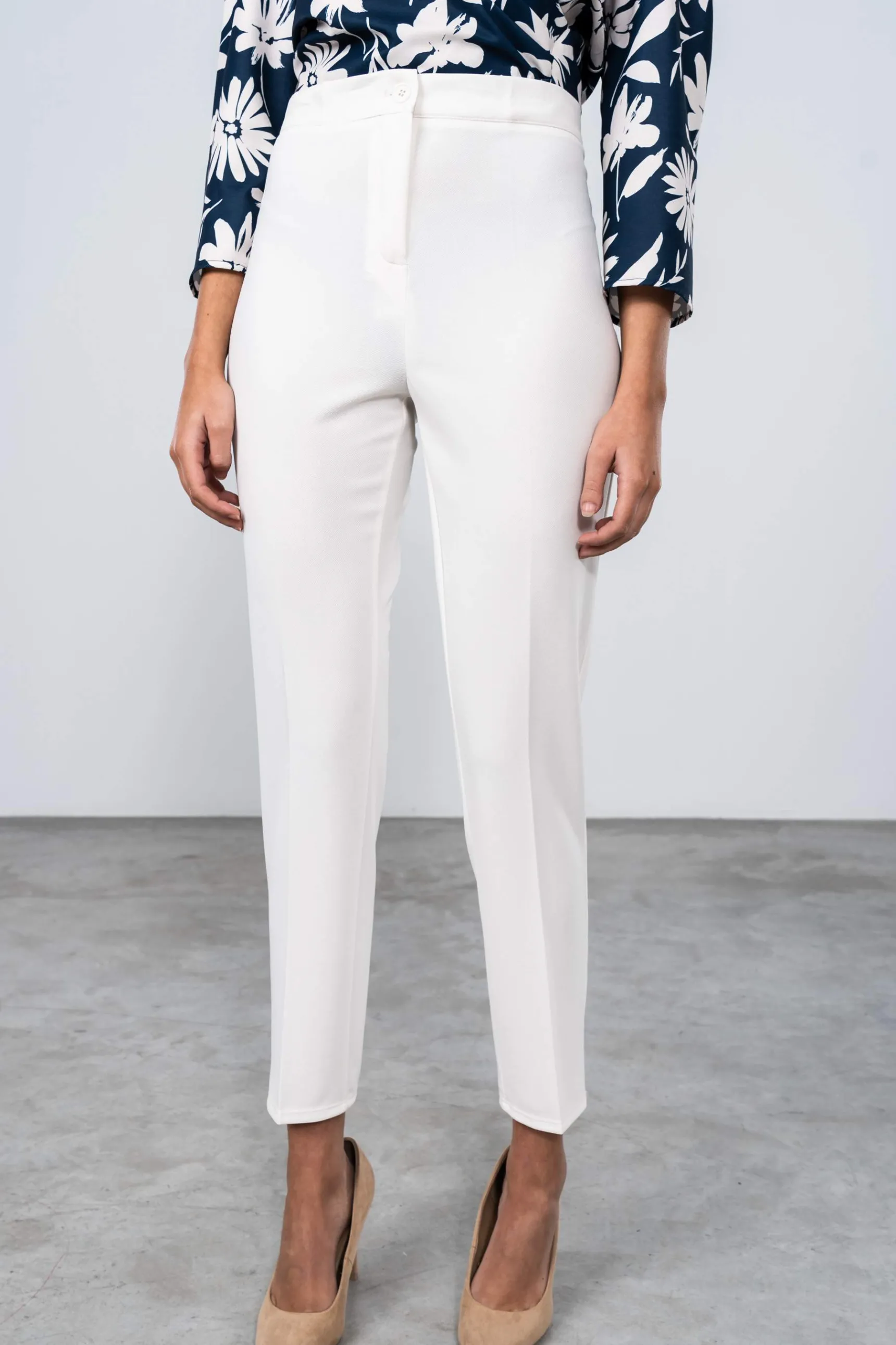 Precchio Pantalones<PANTALÓN GOMA CINTURA CRUDO