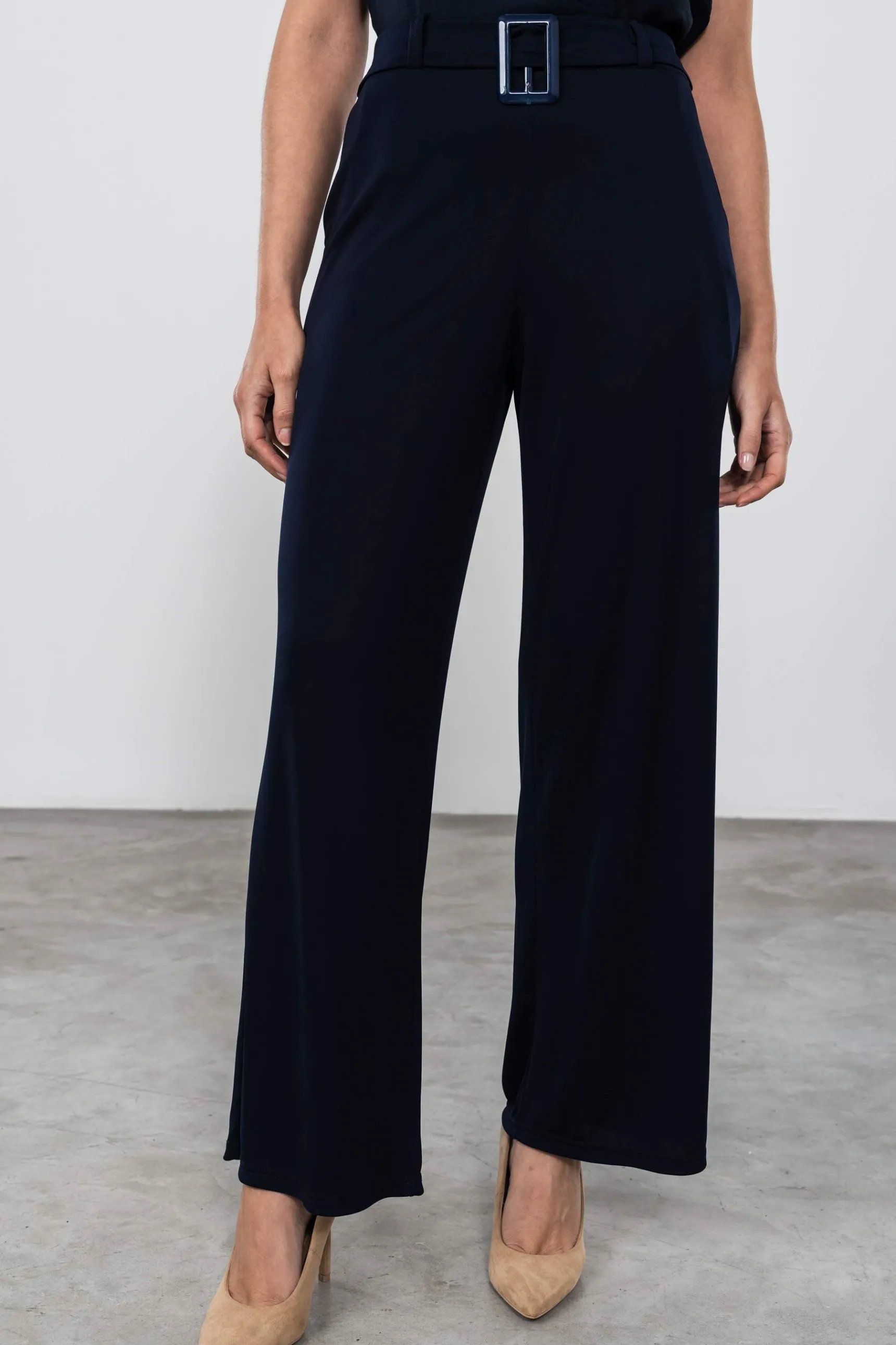 Precchio Pantalones<PANTALÓN HEBILLA MARINO