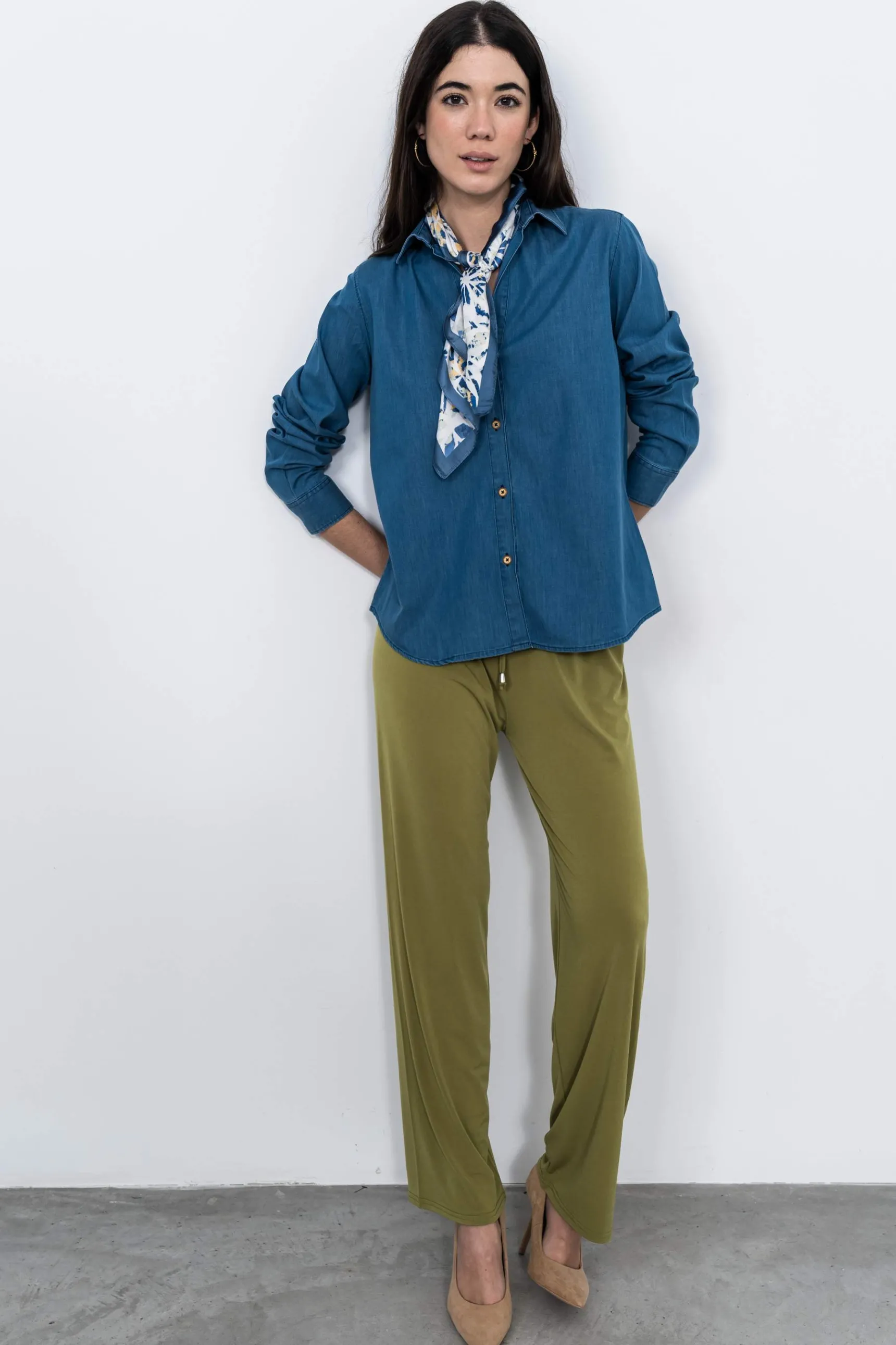 Precchio Pantalones<PANTALÓN HOLGADO ACEITE