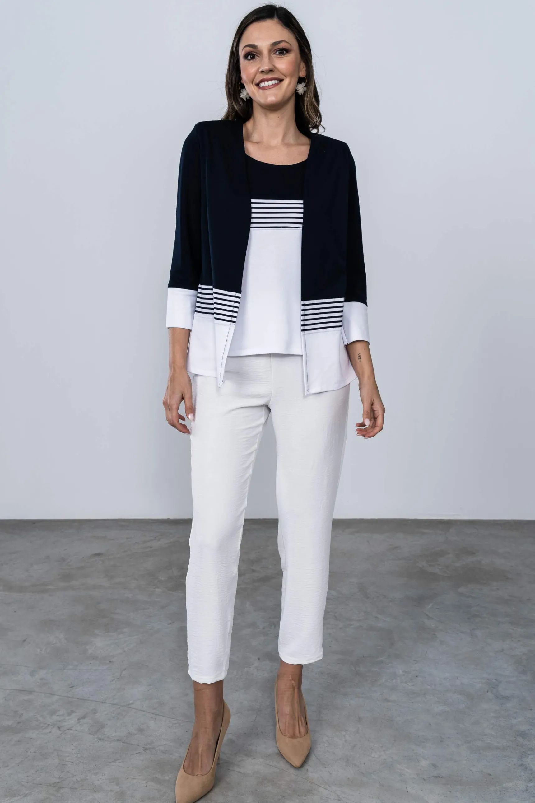 Precchio Pantalones<PANTALÓN HOLGADO CORDÓN BLANCO