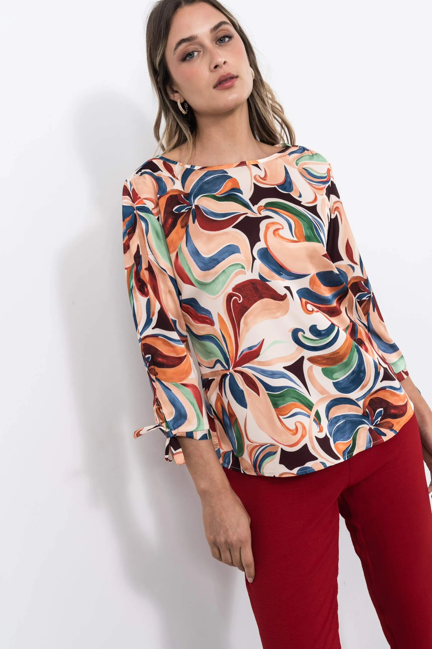 pantaln_holgado_cordn_roj_5.webp Precchio Pantalones<PANTALÓN HOLGADO CORDÓN ROJO