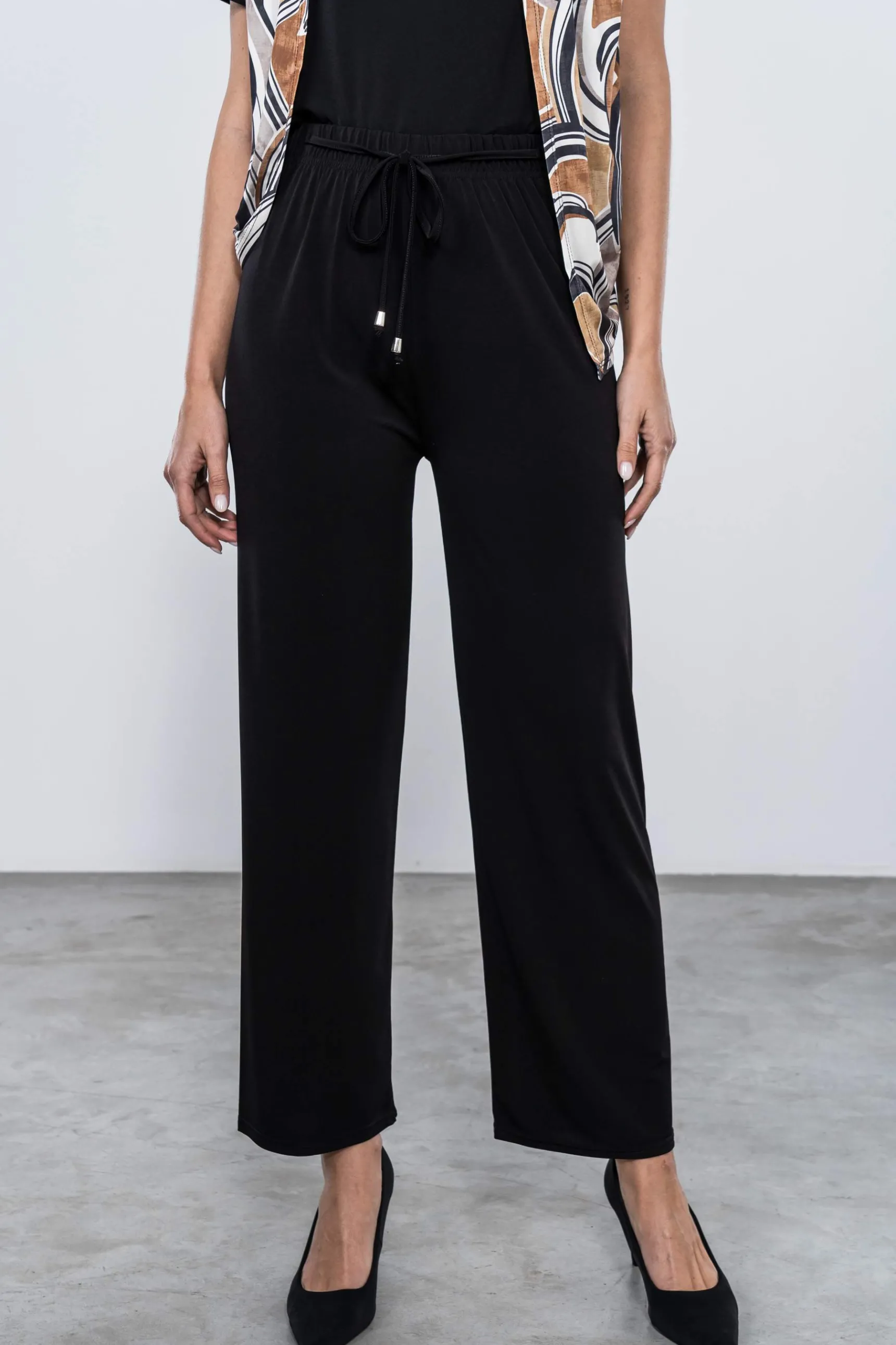 Precchio Pantalones<PANTALÓN HOLGADO NEGRO