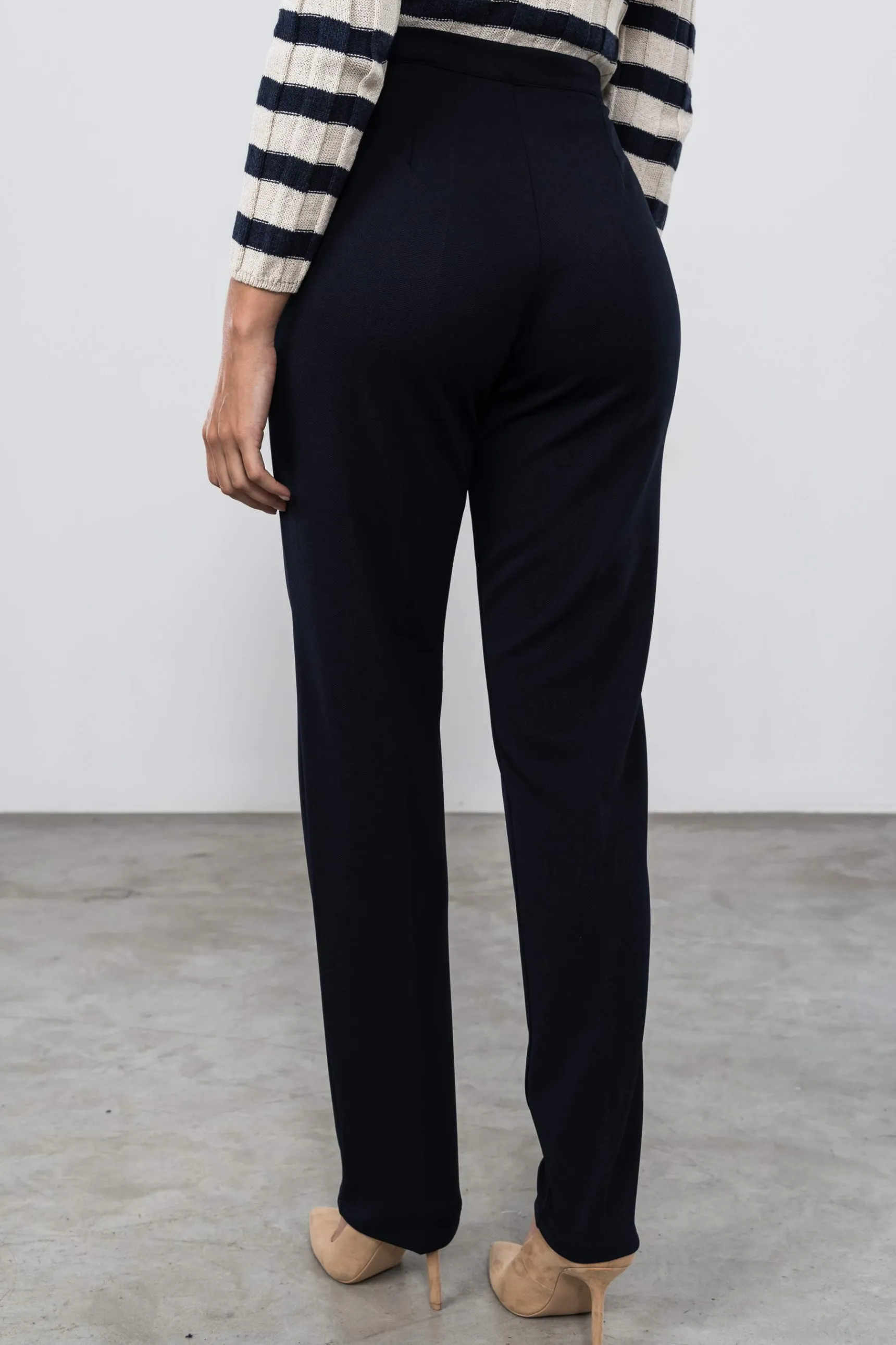 pantaln_piqu_vestir_marin_2.webp Precchio Pantalones<PANTALÓN PIQUÉ VESTIR MARINO