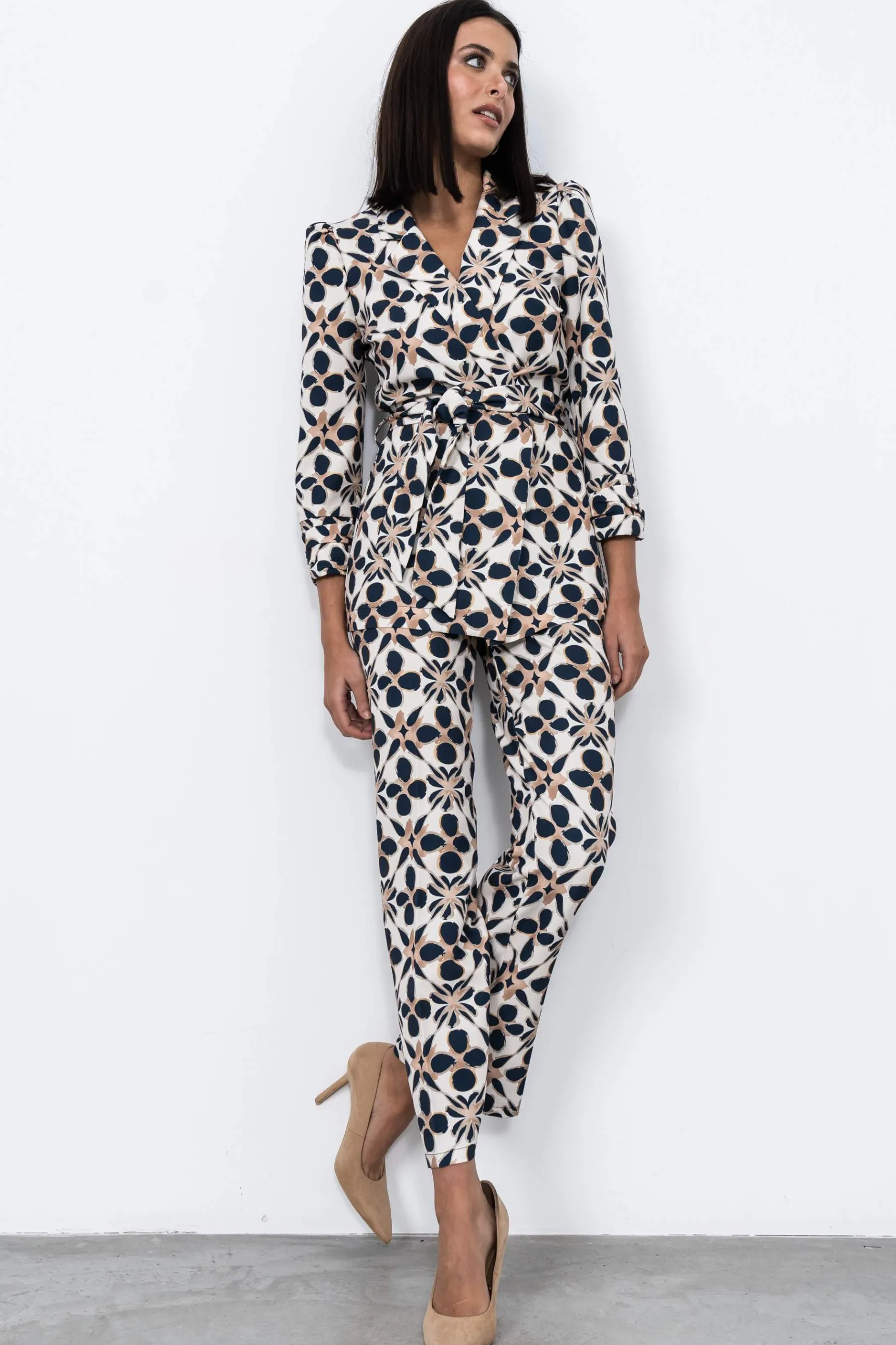 Precchio Pantalones<PANTALÓN RECTO TOPOS FLOR
