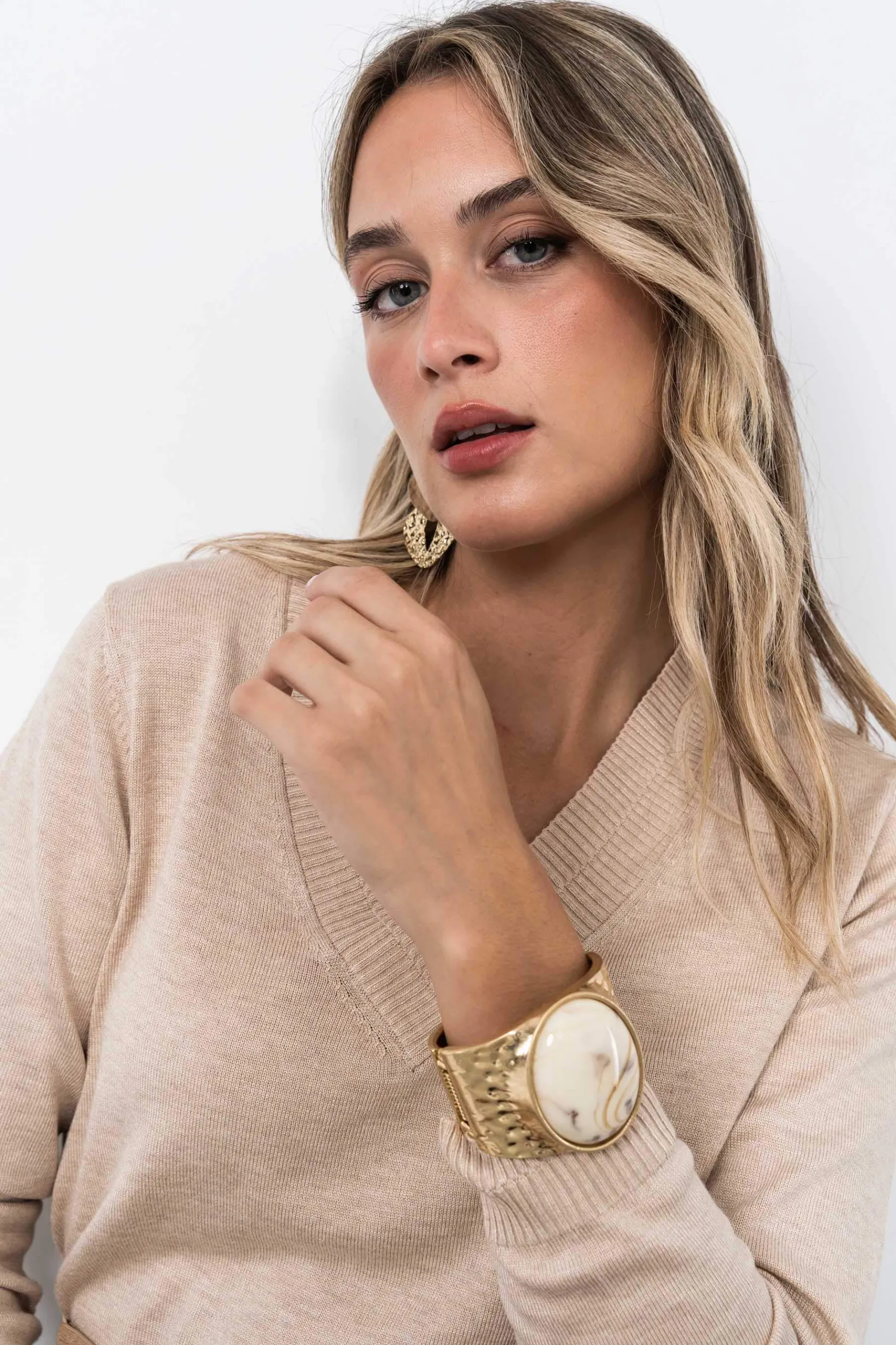 Precchio Bisuteria<PULSERA PIEDRA REDONDA
