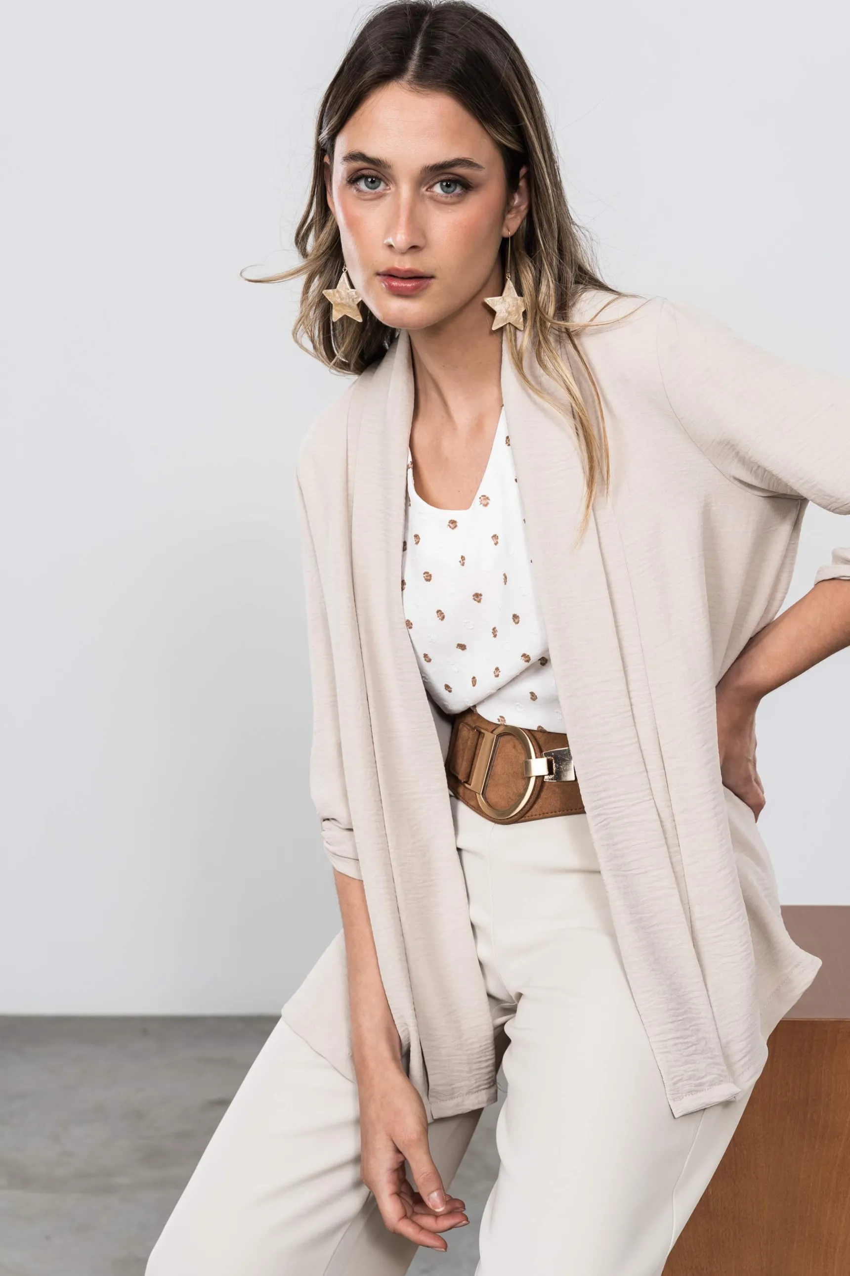 Precchio Chaquetas<SOBRECAMISA TRABILLA BEIGE