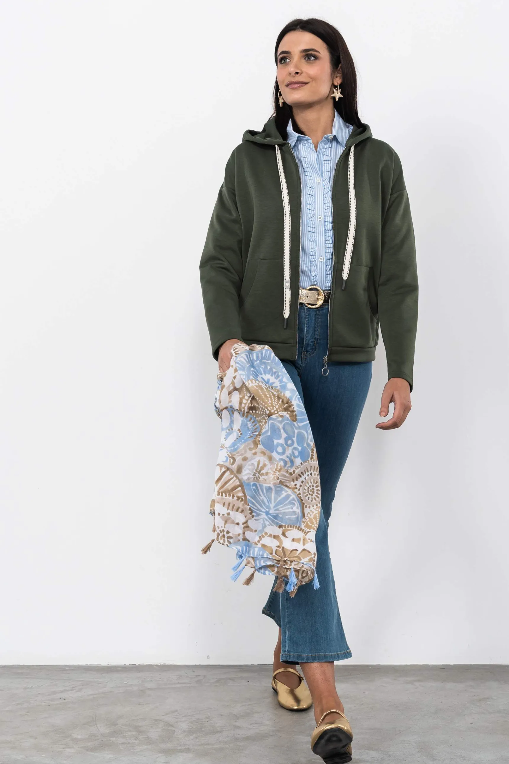 sudadera_cremallera_kaki_6.webp Precchio Jerseys Y Cardigans<SUDADERA CREMALLERA KAKI