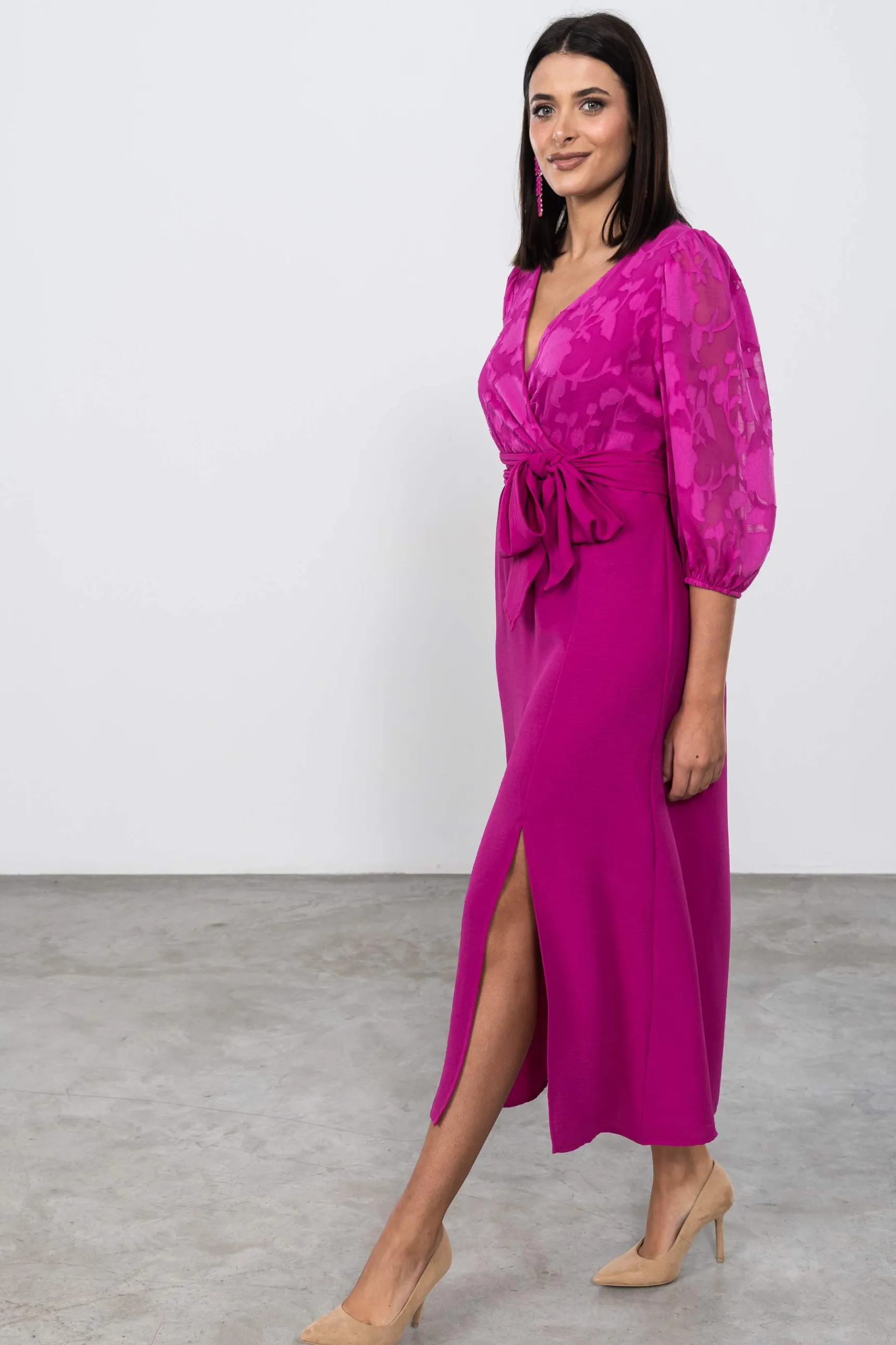 Precchio Vestidos<VESTIDO COMBINADO GASA BUGANVILLA