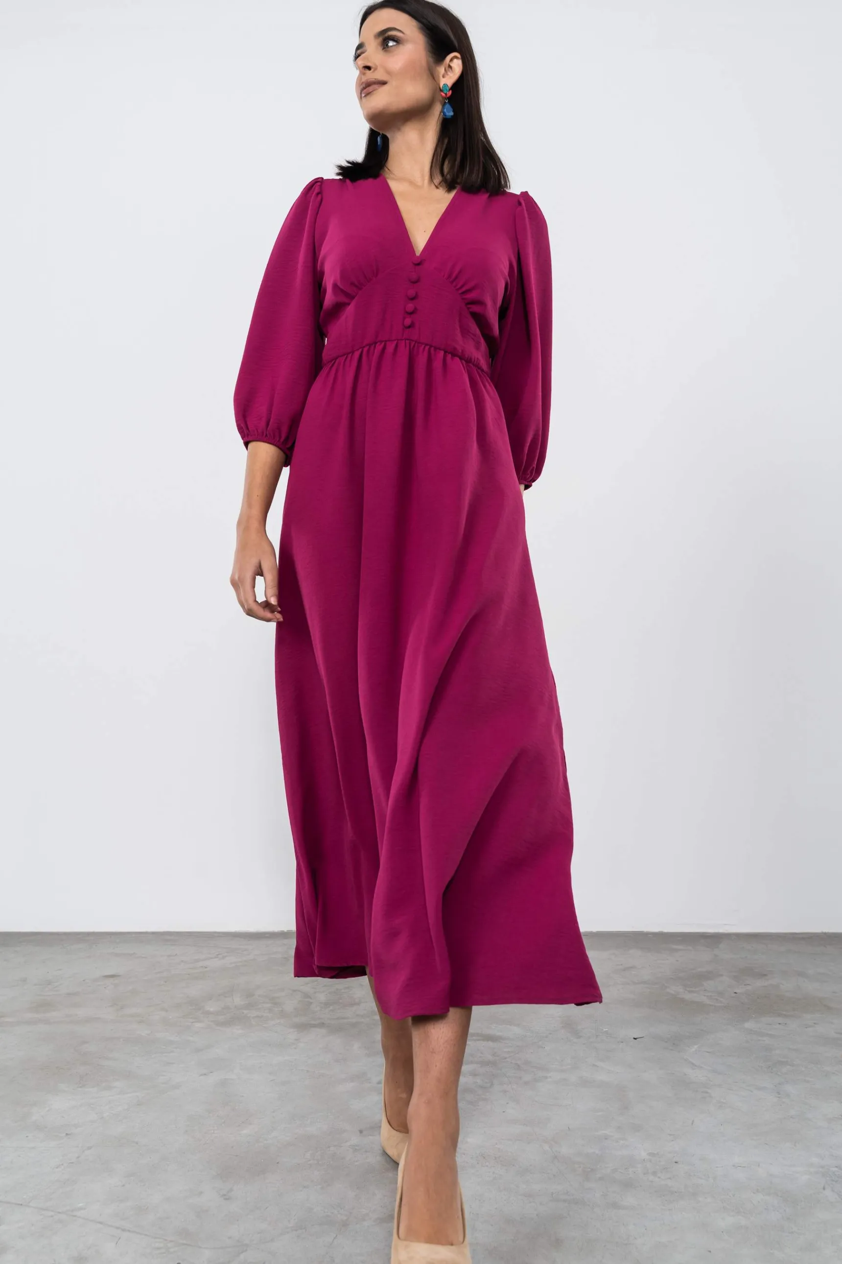 Precchio Vestidos<VESTIDO CORTE BOTONES