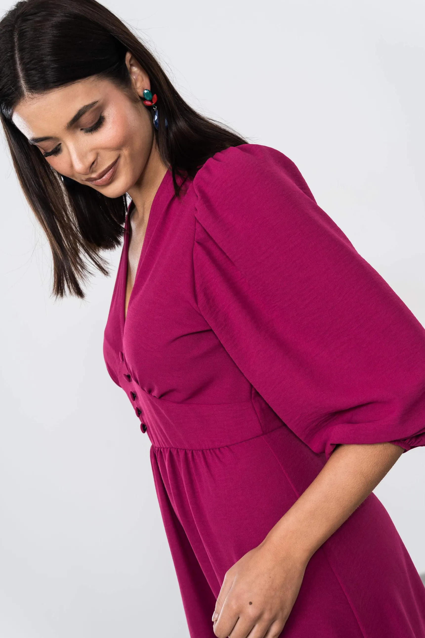 vestido_corte_botones_3.webp Precchio Vestidos<VESTIDO CORTE BOTONES