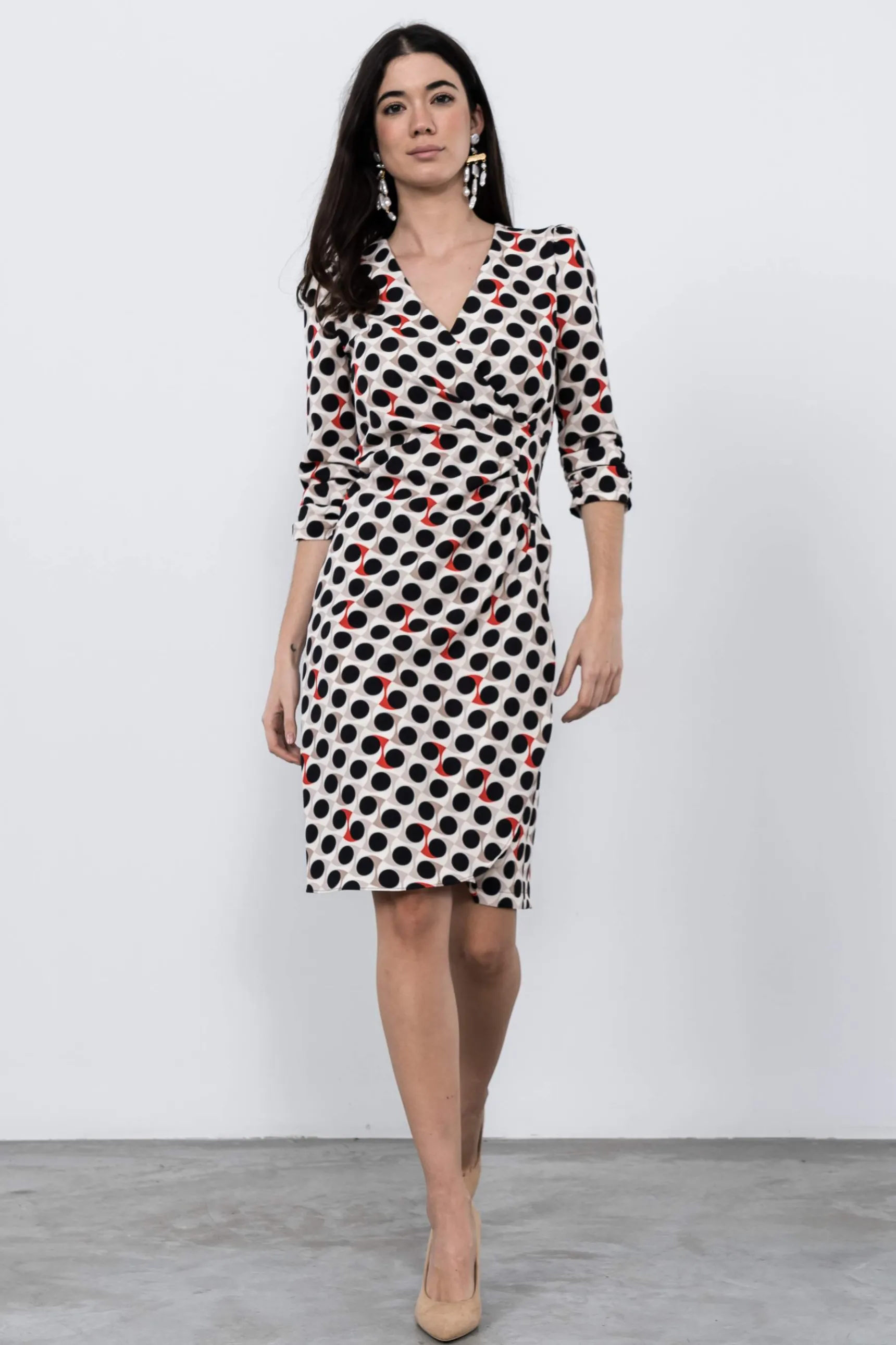 Precchio Vestidos<VESTIDO GEOMÉTRICOS RECOGIDO