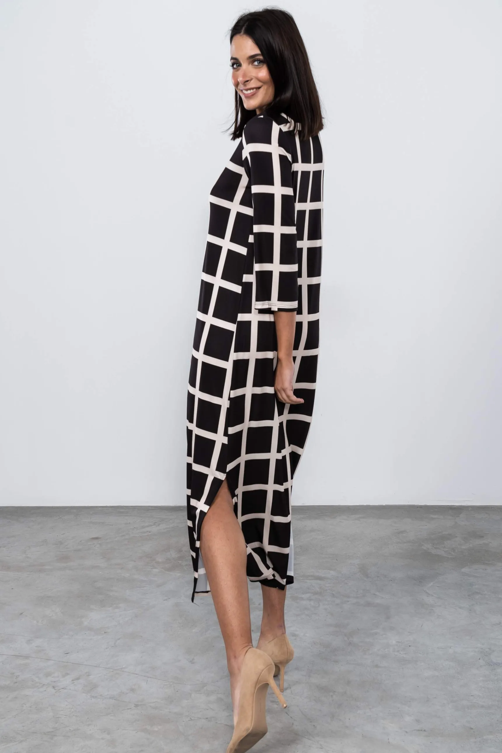 vestido_largo_tabla_cuadr_3.webp Precchio Vestidos<VESTIDO LARGO TABLA CUADROS