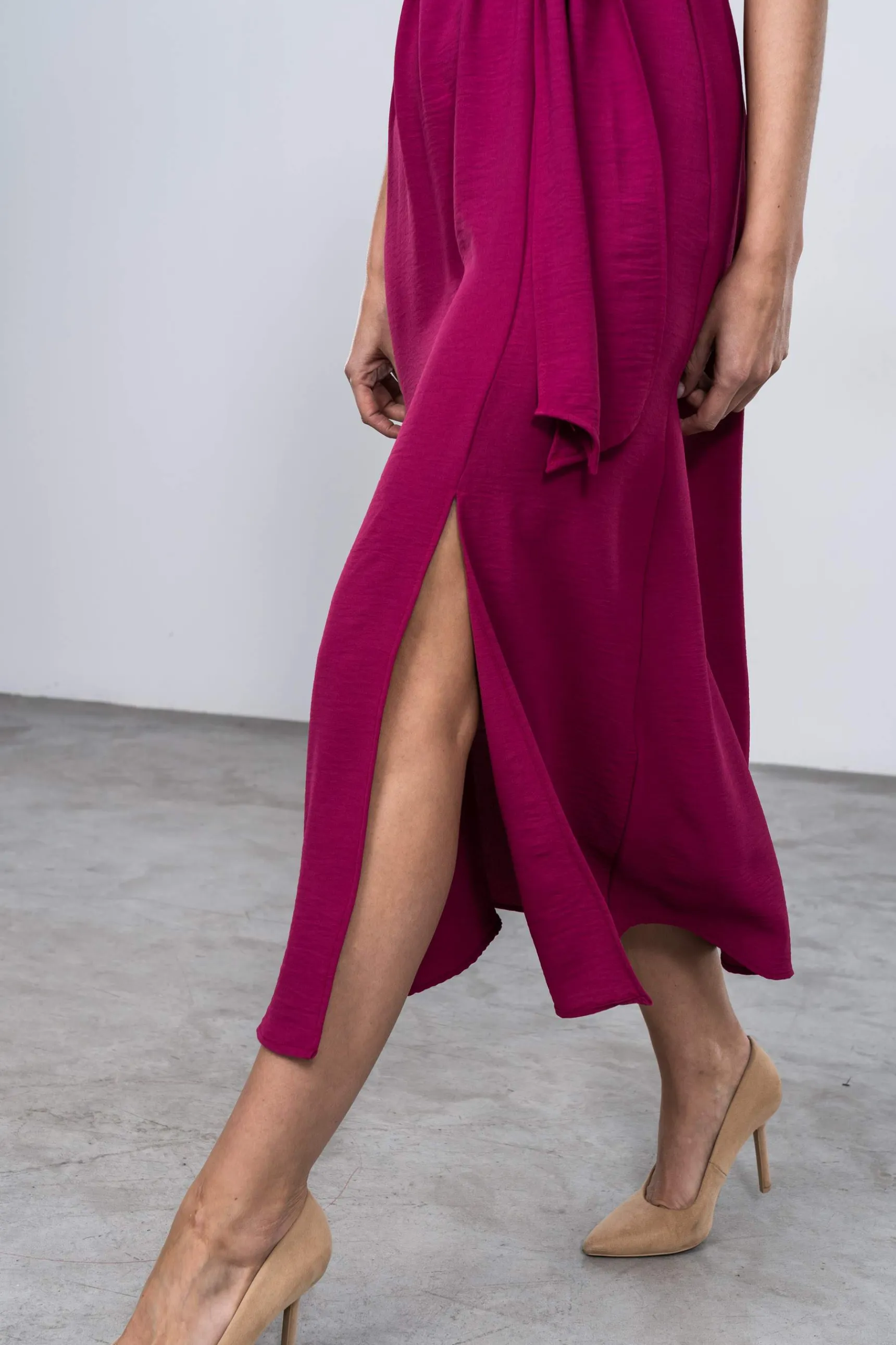 vestido_manga_corta_lazad_3-1.webp Precchio Vestidos<VESTIDO MANGA CORTA LAZADA FRESA