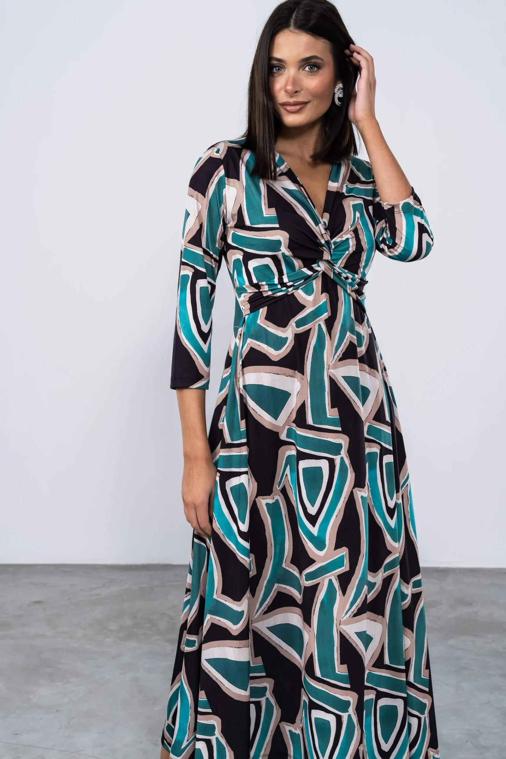 vestido_nudo_trazos_largo_2.webp Precchio Vestidos<VESTIDO NUDO TRAZOS LARGO